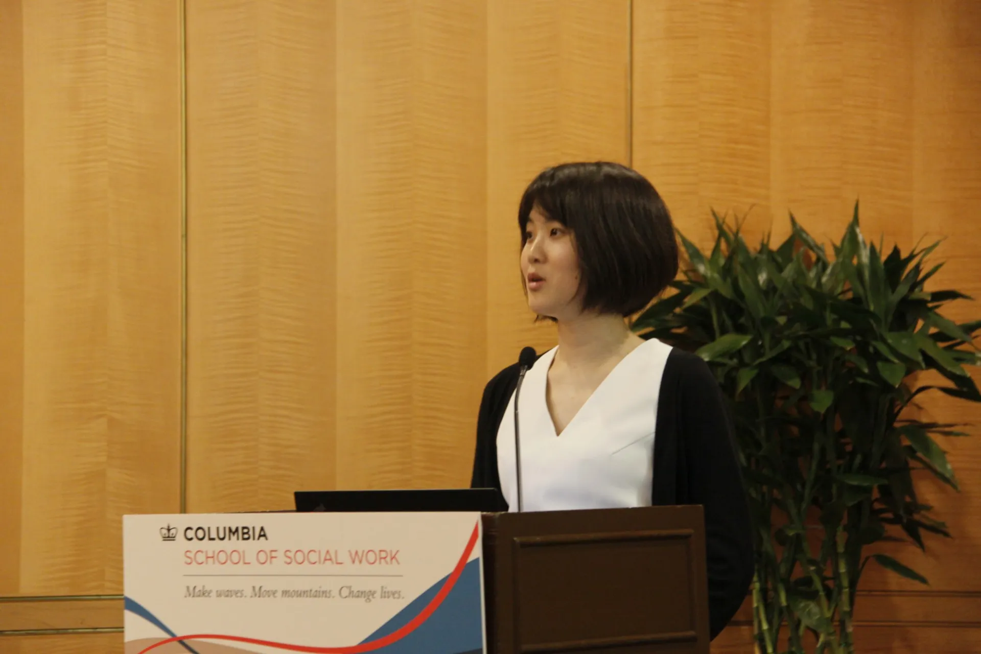 Nan Jiang at the podium